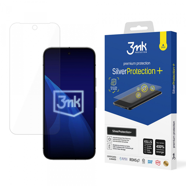 Folie de protectie Ecran 3MK Silver Protect+ pentru Google Pixel 9a, Plastic