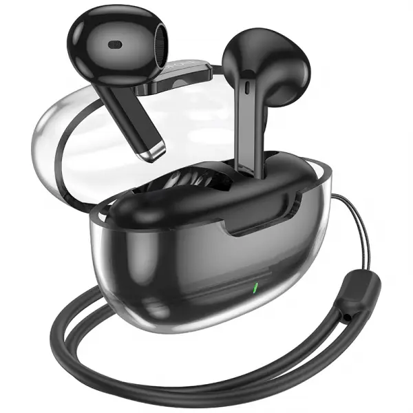 Handsfree Bluetooth Borofone BW46 Ice Flake, TWS, Negru