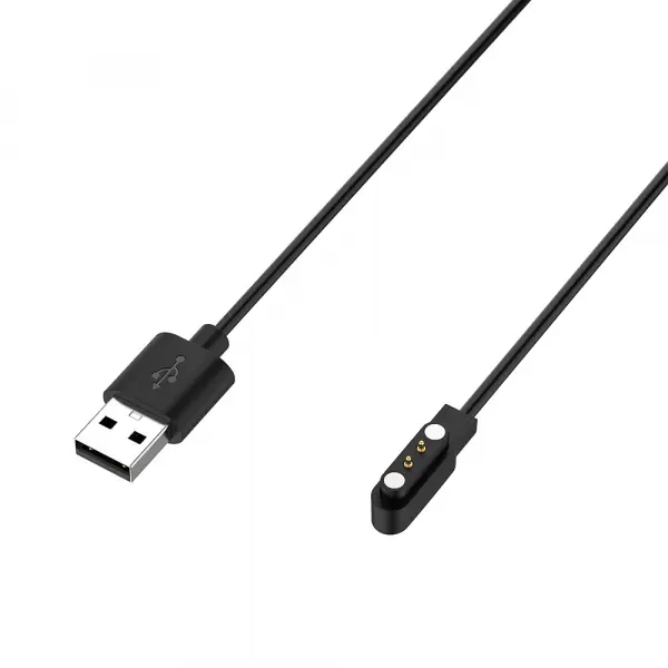 Cablu Incarcare Techsuit TXC4 pentru Oneplus Nord Watch / Haylou Bling LS12 / RT LS05S, USB-A, Negru