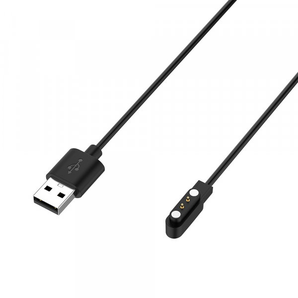 Cablu Incarcare Techsuit TXC4 pentru Oneplus Nord Watch / Haylou Bling LS12 / RT LS05S, USB-A, Negru