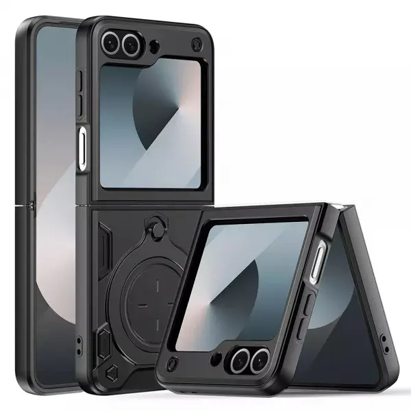 Husa pentru Samsung Galaxy Z Flip7 FE F761 / Z Flip6 F741, Techsuit, CamGuard Pro, Neagra