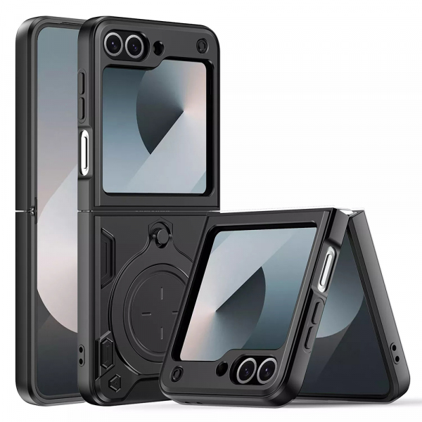 Husa pentru Samsung Galaxy Z Flip7 FE F761 / Z Flip6 F741, Techsuit, CamGuard Pro, Neagra