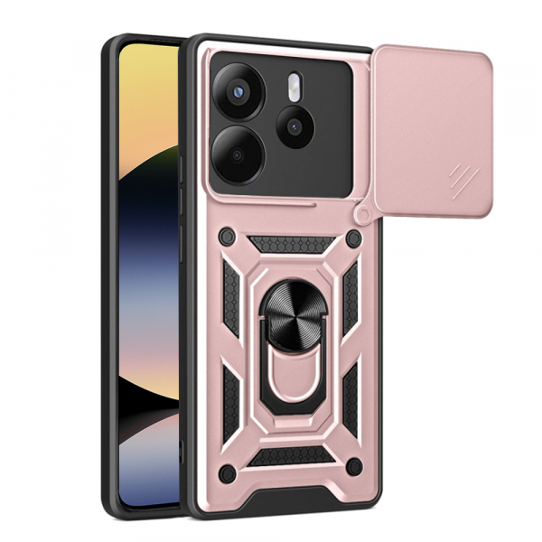 Husa pentru Xiaomi Redmi Note 14 4G (Standard), Techsuit, CamShield, Roz