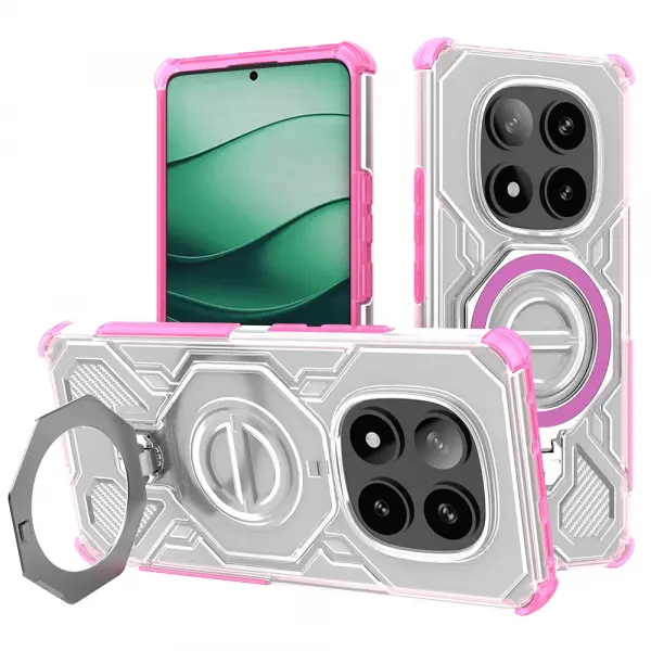 Husa pentru Xiaomi Poco X7 / Redmi Note 14 Pro 5G, Techsuit, Carbon Shield Pro, Roz