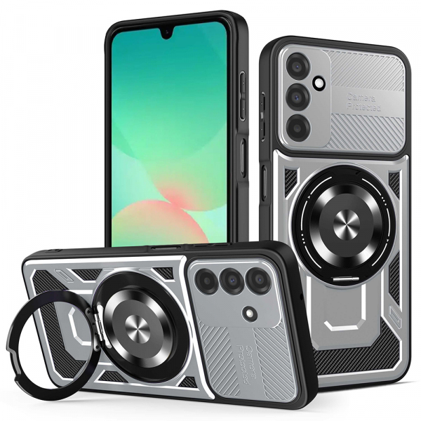 Husa pentru Samsung Galaxy A26 A266, Techsuit, RuggedCam, Gri