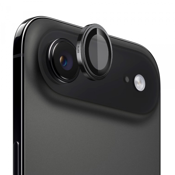 Folie de protectie Camera Spate Blueo Sapphire Crystal pentru Apple iPhone 17 Air, Sticla Securizata, Neagra