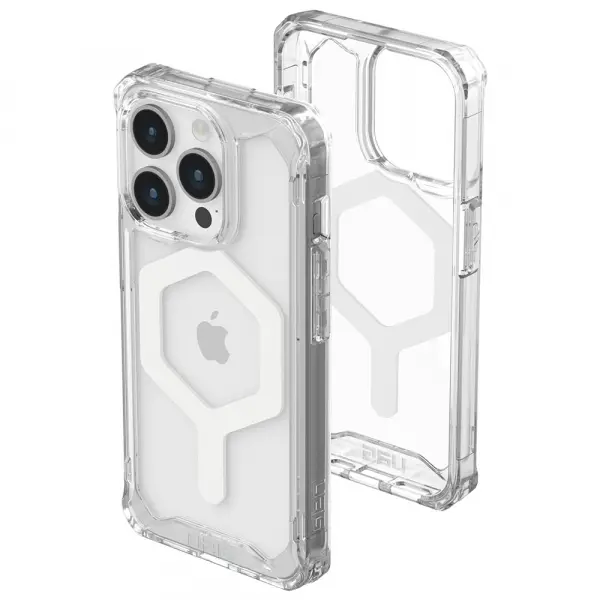 Husa MagSafe pentru Apple iPhone 15 Pro, Urban Armor Gear, Plyo, Alba