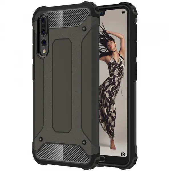 Husa pentru Huawei P20 Pro, Techsuit, Hybrid Armor, Neagra