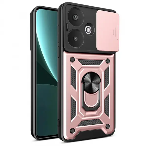 Husa pentru Xiaomi Redmi 13C 5G, Techsuit, CamShield, Roz
