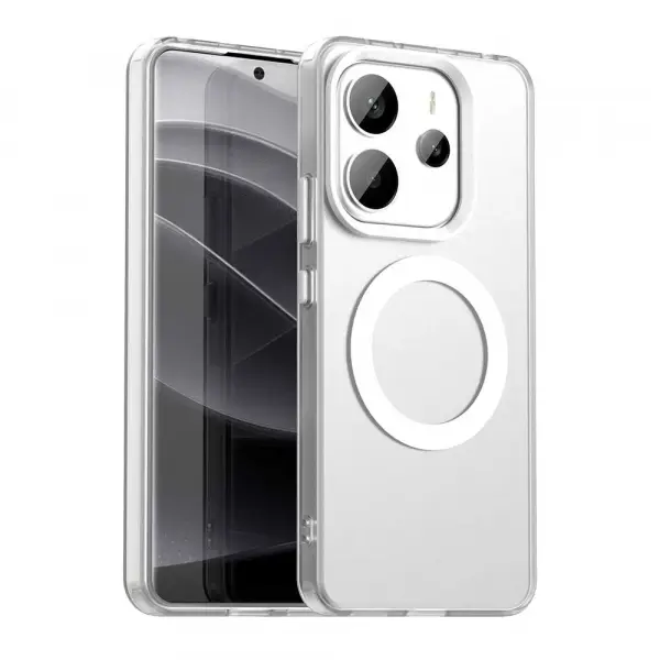 Husa MagSafe pentru Xiaomi Redmi Note 14 4G (Standard), Techsuit, CandyCase, Alba