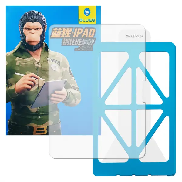Folie de protectie Ecran Blueo HD Applicator Pro pentru Apple iPad (2025) / (2022), Sticla Securizata, Full Glue