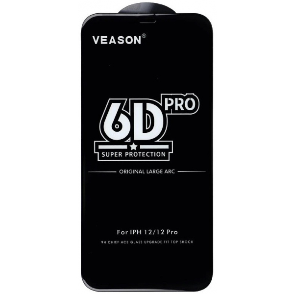 Folie de protectie Ecran Veason PRO pentru Motorola Moto E32s / E22s / E32 / G22, Sticla Securizata, Full Glue, 6D, Neagra
