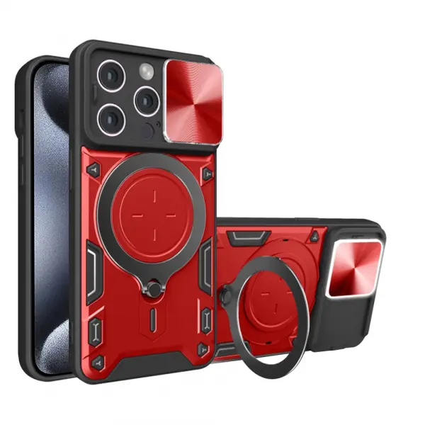 Husa pentru Apple iPhone 15 Pro Max, Techsuit, CamGuard Pro, Rosie