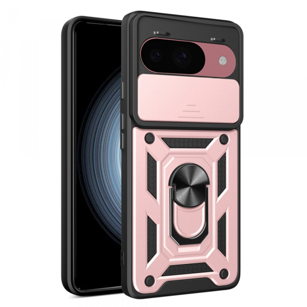 Husa pentru Google Pixel 9 / 9 Pro, Techsuit, CamShield, Roz