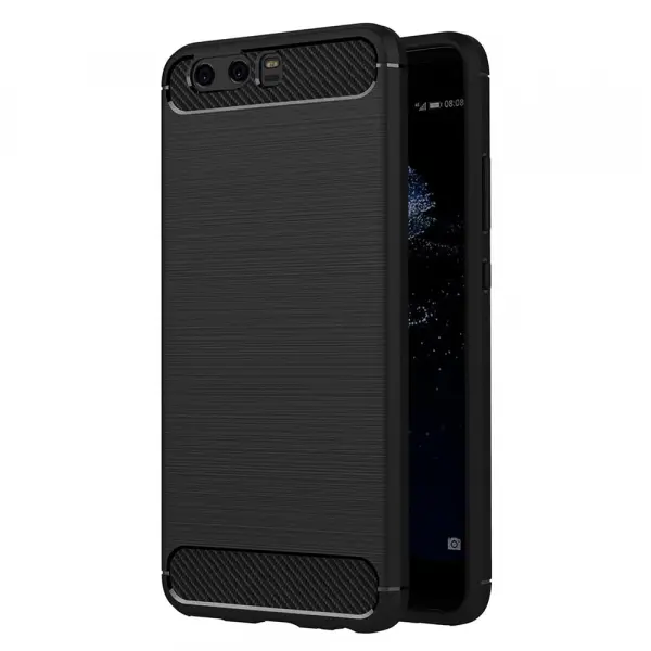 Husa pentru Huawei P10 Plus, Techsuit, Carbon, Neagra