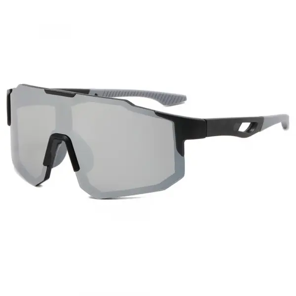 Ochelari De Ciclism Unisex Techsuit 9337, Protectie UV, Negri Argintii
