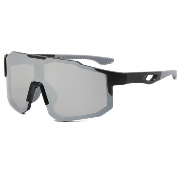 Ochelari De Ciclism Unisex Techsuit 9337, Protectie UV, Negri Argintii