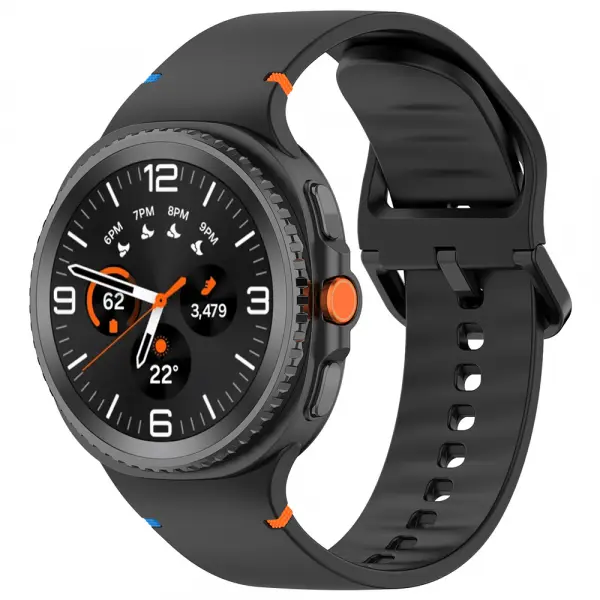 Curea Techsuit W079 pentru Samsung Galaxy Watch8 / Watch8 Classic Series, Neagra