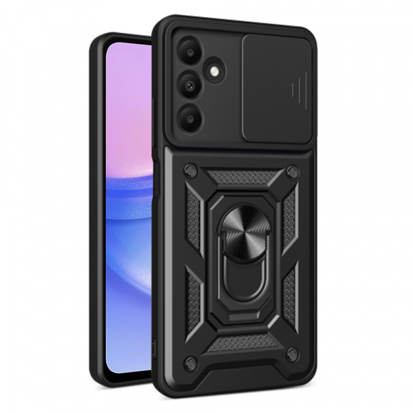 Husa pentru Samsung Galaxy A15 5G A156 / A15 A155, Techsuit, CamShield, Neagra