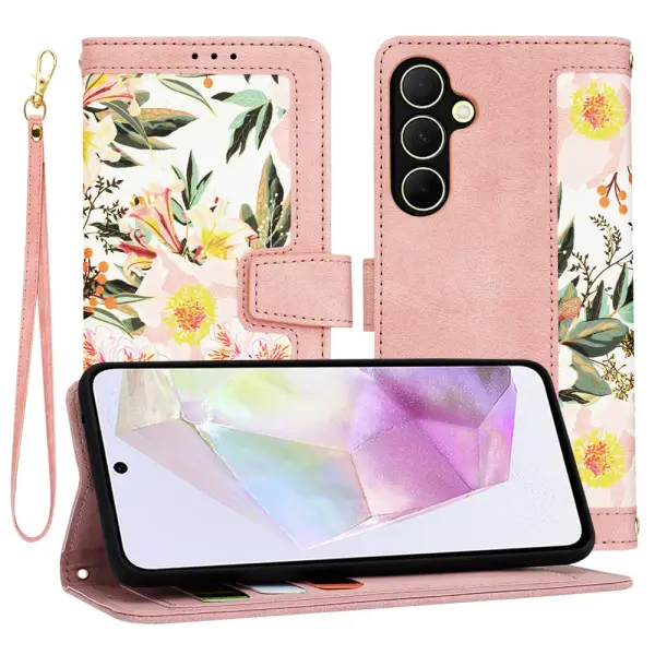 Husa pentru Samsung Galaxy A35 5G A356, Techsuit, FlipCraft, Roz