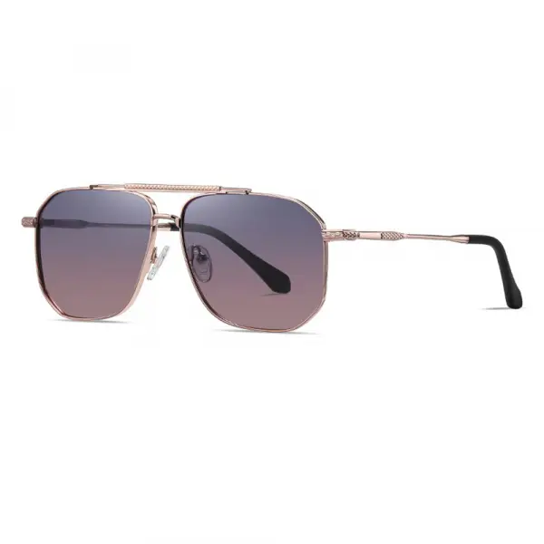 Ochelari De Soare Barbati Techsuit 8538, Polarizati, Protectie UV, Roz Aurii Mov