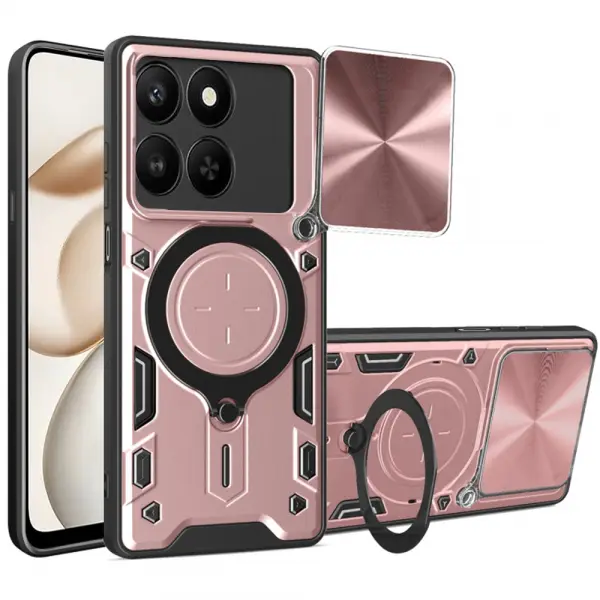 Husa pentru Honor 400 Smart 4G / X7d 4G / 400 Smart 5G, Techsuit, CamGuard Pro, Roz