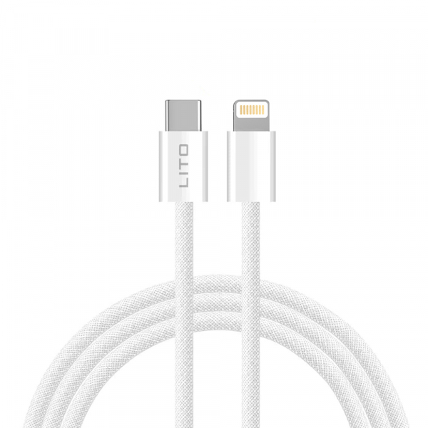 Cablu Date si Incarcare USB-C - Lightning Lito LD04CL, 27W, 1m, Alb