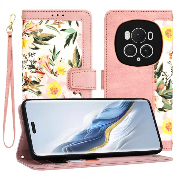 Husa pentru Honor Magic6 Pro, Techsuit, FlipCraft, Roz