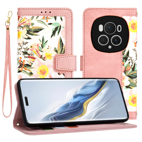 Husa pentru Honor Magic6 Pro, Techsuit, FlipCraft, Roz