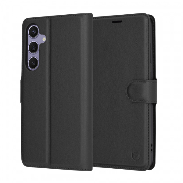 Husa pentru Samsung Galaxy S24+ S926, Techsuit, Leather Folio, Neagra