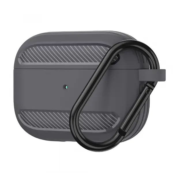 Husa Techsuit Carbon pentru Apple AirPods 3, Gri