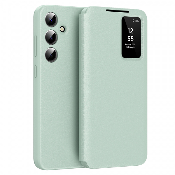 Husa pentru Samsung Galaxy A55 5G A556, Techsuit, SmartView, Verde