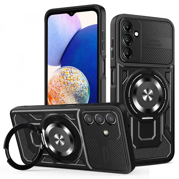 Husa pentru Samsung Galaxy A14 A145 / A14 5G A146, Techsuit, RuggedCam, Neagra
