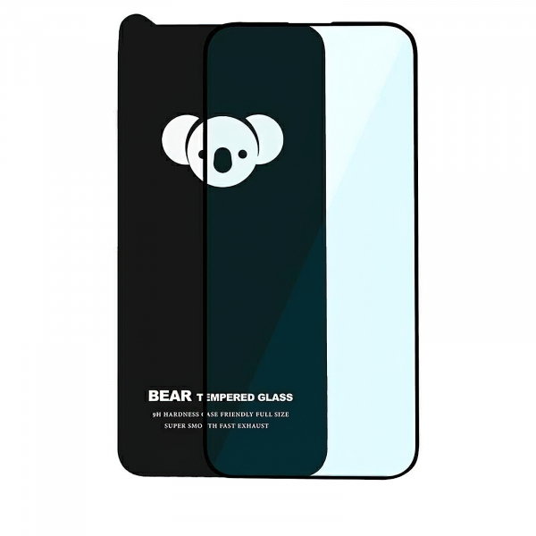 Folie de protectie Ecran Bear HD pentru Xiaomi Redmi 15C 4G, Sticla Securizata, Full Glue, Neagra