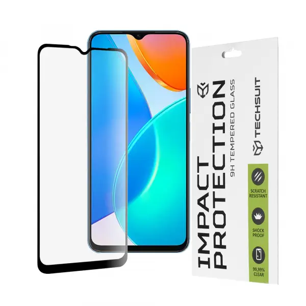Folie de protectie Ecran Techsuit pentru Honor 70 Lite / X6 / X8 5G, Sticla Securizata, Full Glue, 111D, Neagra