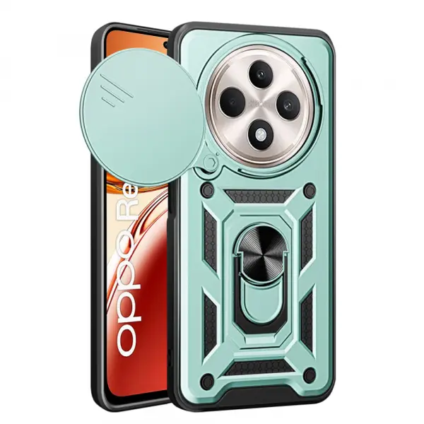 Husa pentru Oppo Reno12 FS 5G / Reno12 FS 4G / Reno12 F 4G / Reno12 F, Techsuit, CamShield, Verde