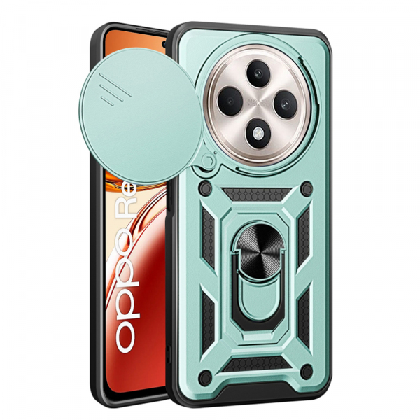 Husa pentru Oppo Reno12 FS 5G / Reno12 FS 4G / Reno12 F 4G / Reno12 F, Techsuit, CamShield, Verde
