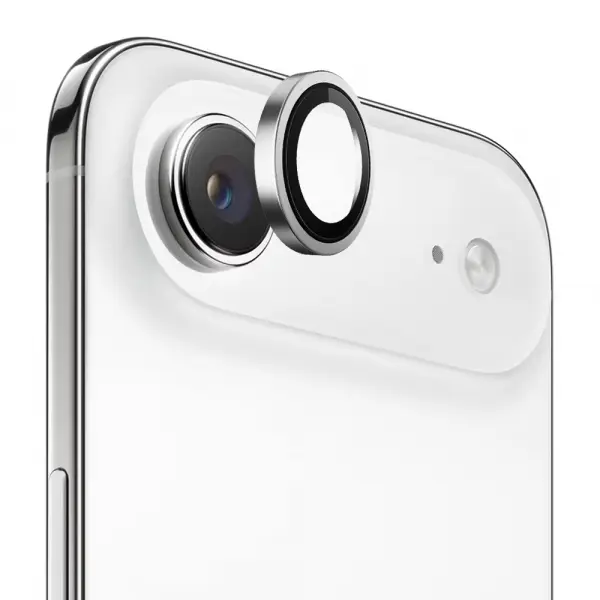 Folie de protectie Camera Spate Blueo Metal Frame pentru Apple iPhone 17 Air, Sticla Securizata, Argintie