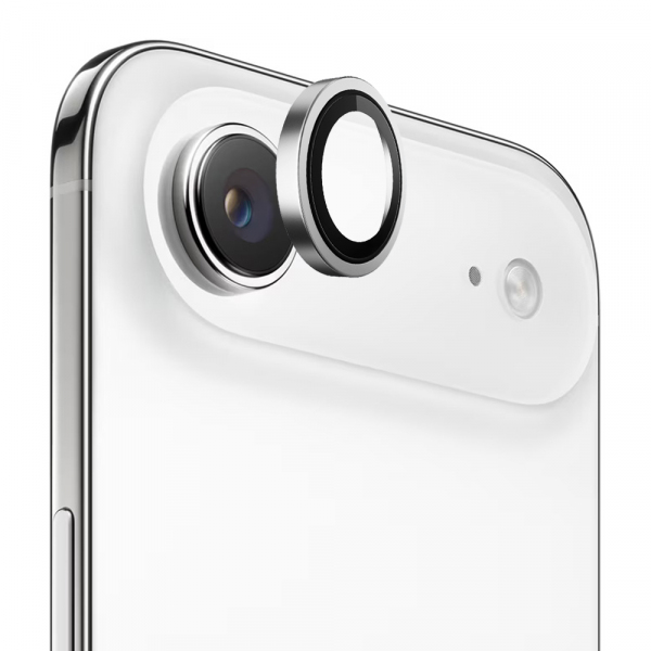 Folie de protectie Camera Spate Blueo Metal Frame pentru Apple iPhone 17 Air, Sticla Securizata, Argintie