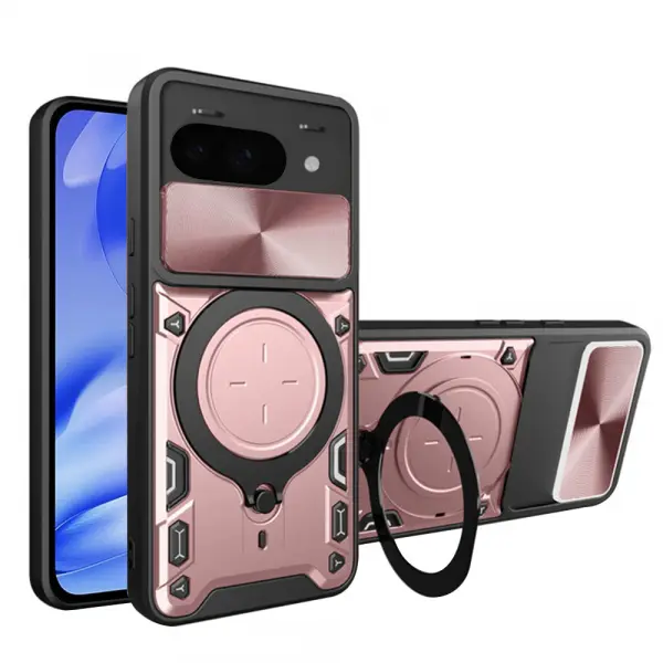 Husa pentru Google Pixel 9a, Techsuit, CamGuard Pro, Roz Aurie