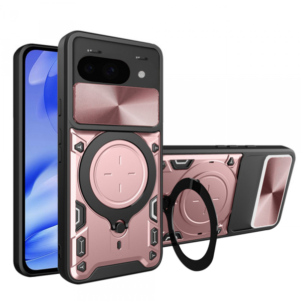 Husa pentru Google Pixel 9a, Techsuit, CamGuard Pro, Roz Aurie