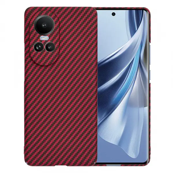 Husa pentru Oppo Reno10 / Reno10 Pro, Techsuit, Carbonite FiberShell, Rosie