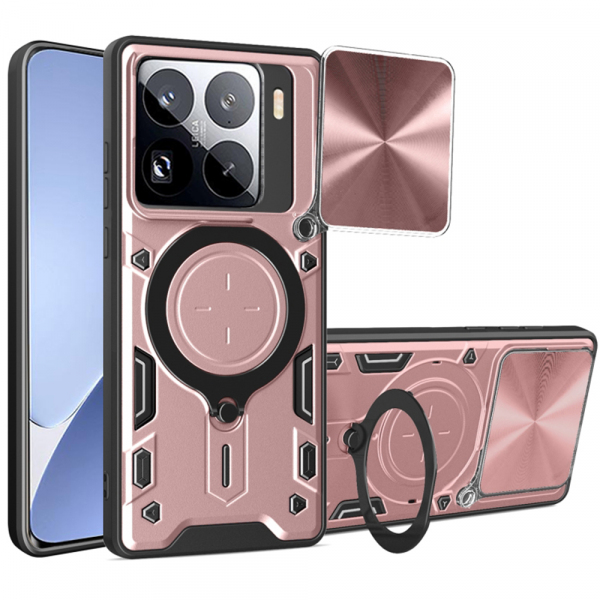 Husa pentru Xiaomi 15 Pro, Techsuit, CamGuard Pro, Roz Aurie