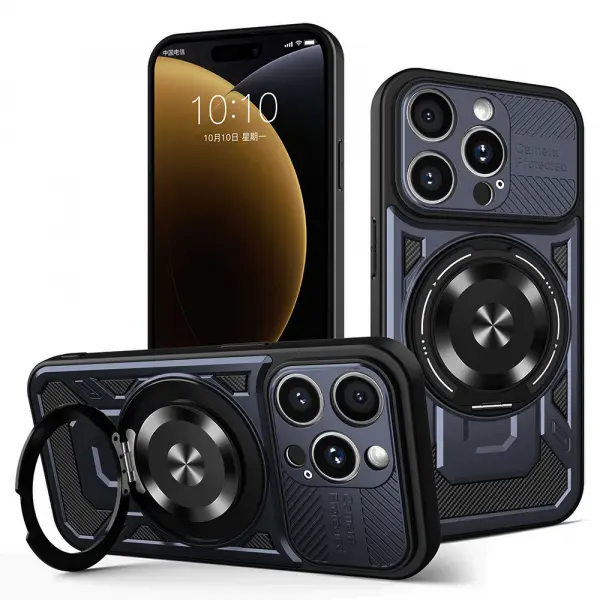 Husa pentru Apple iPhone 15 Pro Max, Techsuit, RuggedCam, Albastra