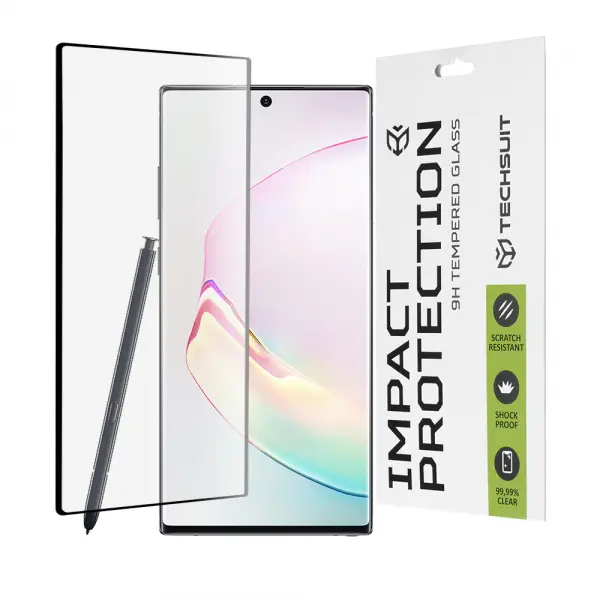 Folie de protectie Ecran Techsuit pentru Samsung Galaxy Note 10 5G N971 / Note10 N970, Sticla Securizata, Full Glue, 111D, Neagra