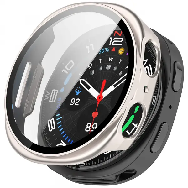 Husa Techsuit Defense360 Pro pentru Samsung Galaxy Watch8 44mm, Argintie Perlat