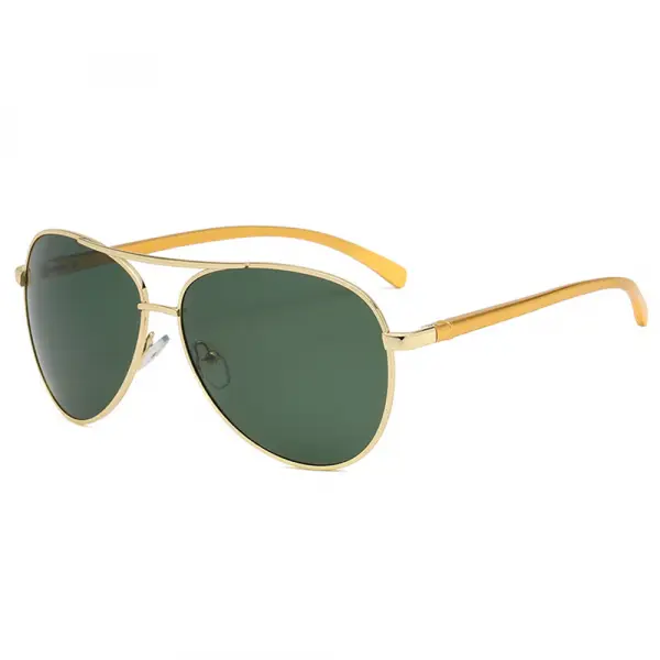 Ochelari De Soare Barbati Techsuit 2150, Polarizati, Protectie UV, Aurii Verzi