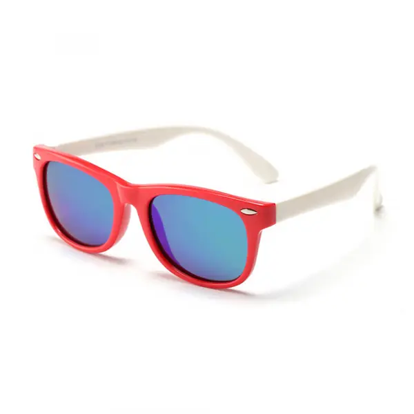Ochelari De Soare Copii Techsuit D802, Polarizati, Protectie UV, Rosii Albi Verzi
