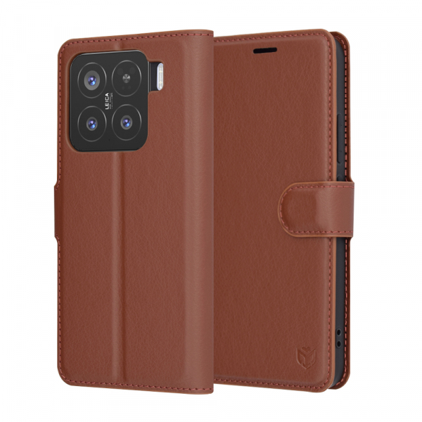 Husa pentru Xiaomi 15, Techsuit, Leather Folio, Maro