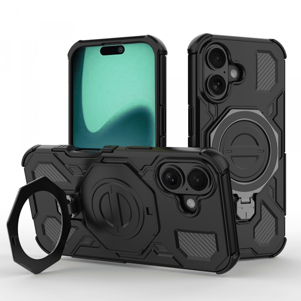 Husa pentru Apple iPhone 17, Techsuit, Carbon Shield Pro, Neagra